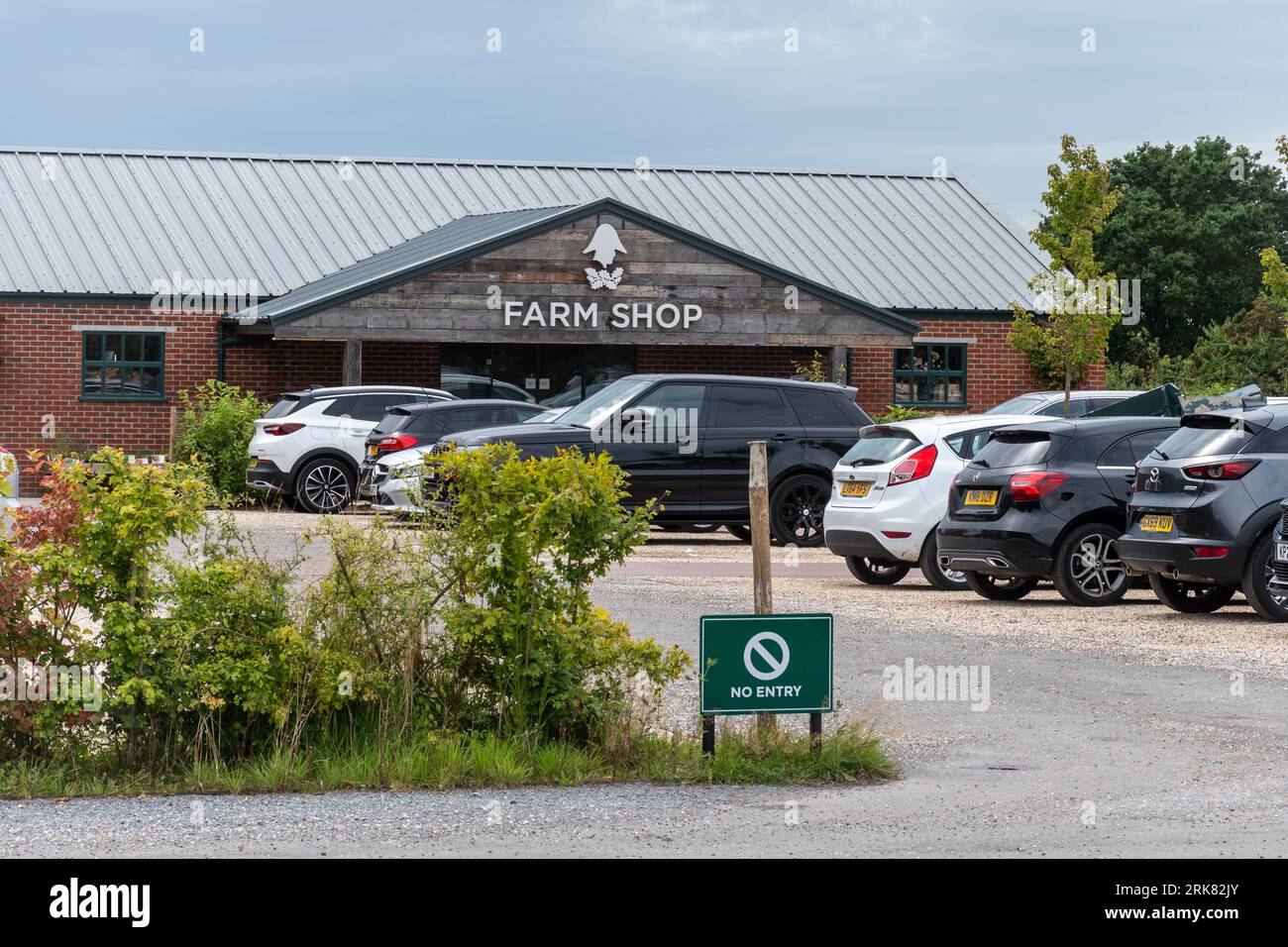 Wellington Farm Shop, Wellington Estate, in der Nähe von Stratfield Saye, Grenze zu Hampshire Berkshire, England, UK, Verkauf von lokalen Produkten Stockfoto