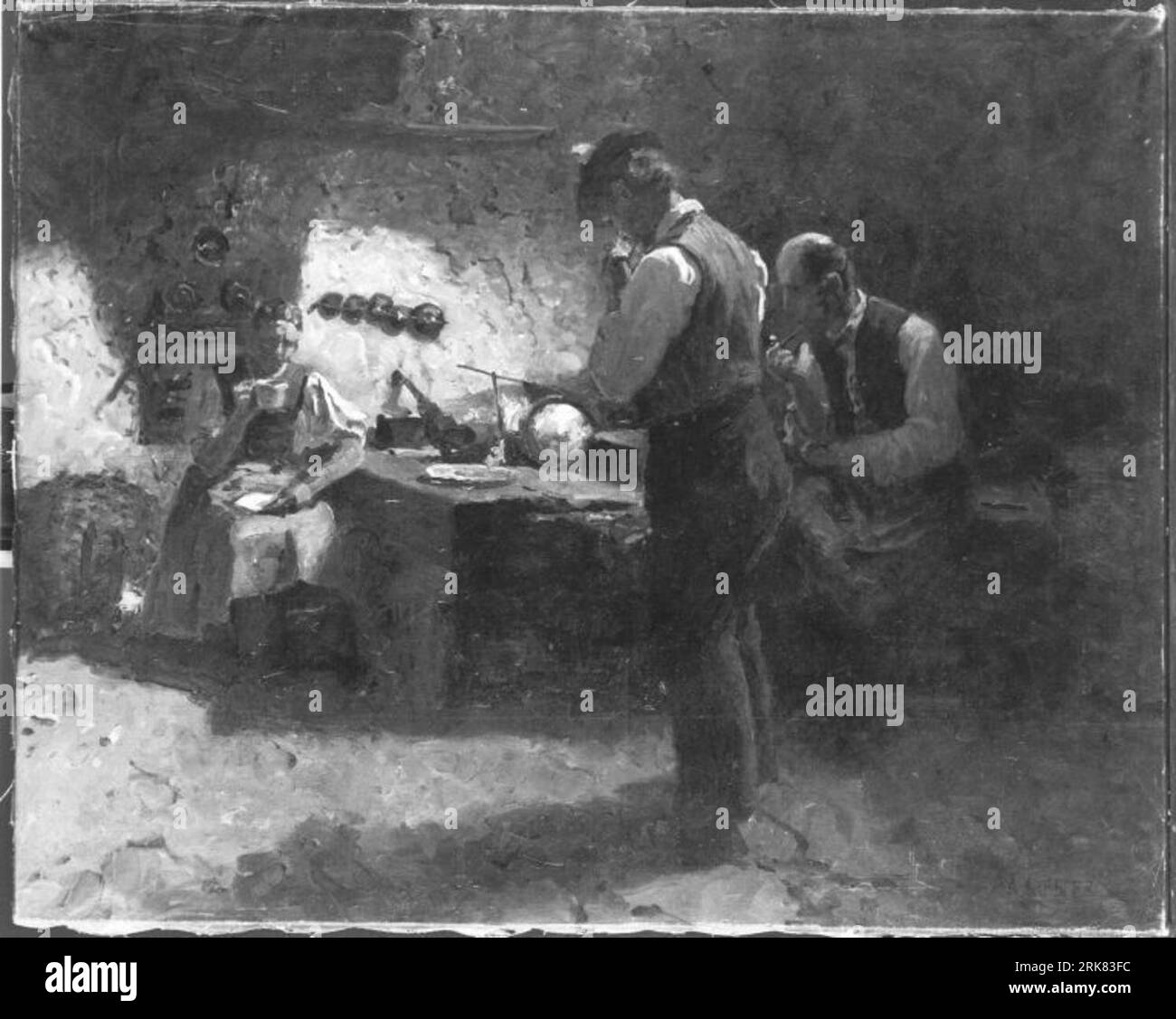 Tiroler Küche 1894 von Alexander Koester Stockfoto