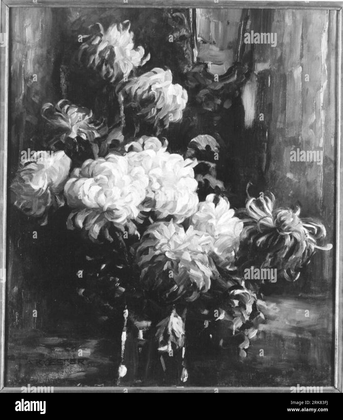 Bunte Chrysanthemen um 1925 von Alexander Koester Stockfoto