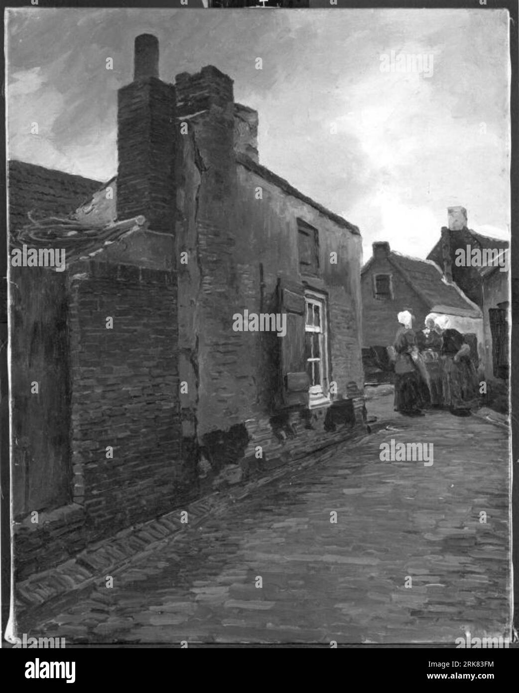 Straße in Katwijk 1902 von Alexander Koester Stockfoto