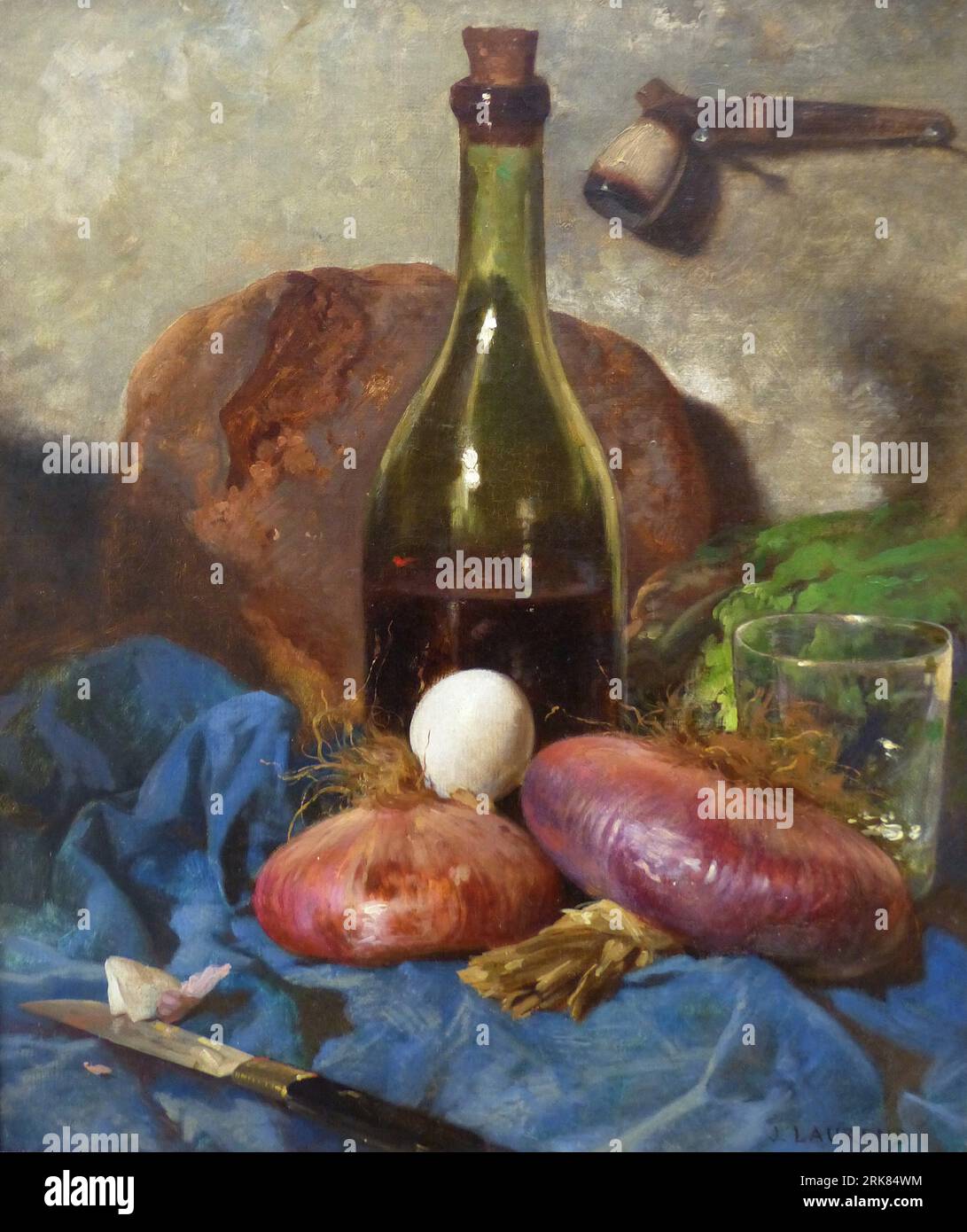 Le déjeuner du prolétaire Seconde moitié du XIXe siècle von Jules Laurens Stockfoto