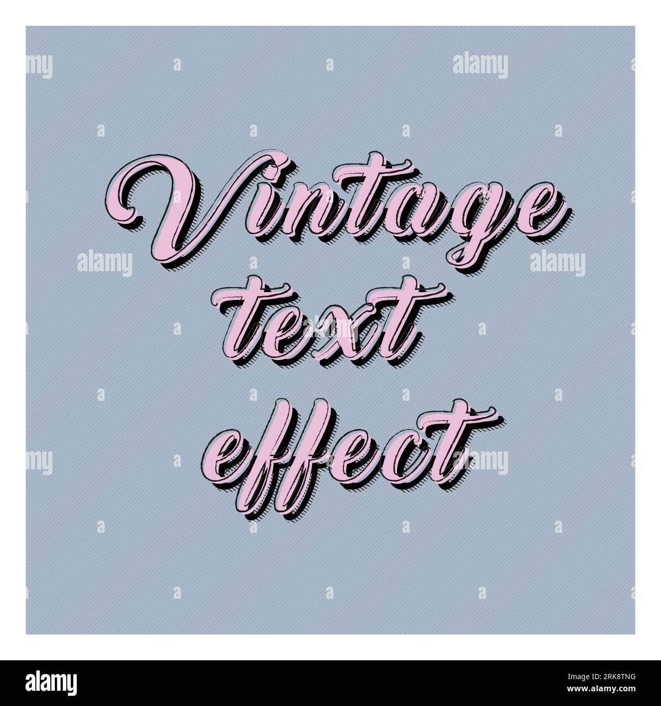 Vektor für Texteffekte im Vintage-Format Stock Vektor