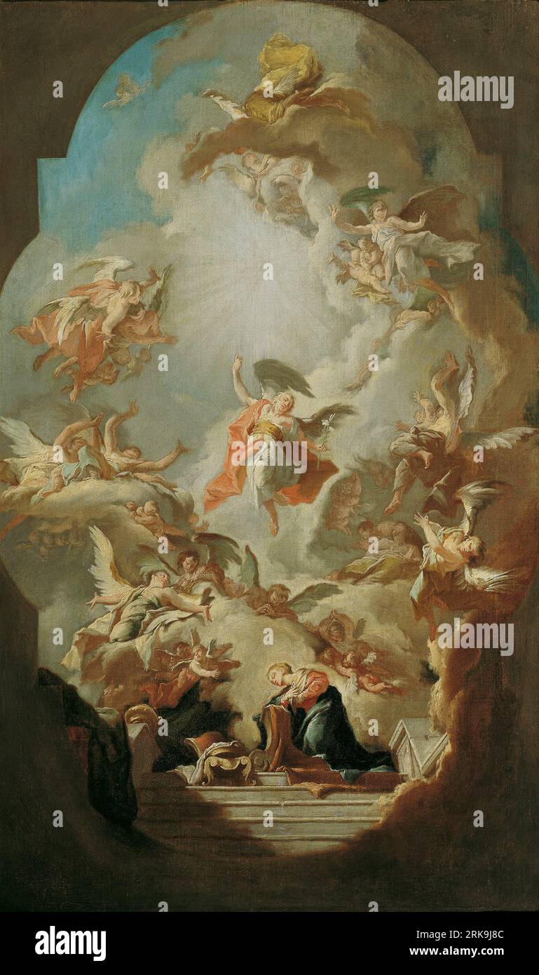 Die Verkündigung an Maria um 1747 von Paul Troger Stockfoto