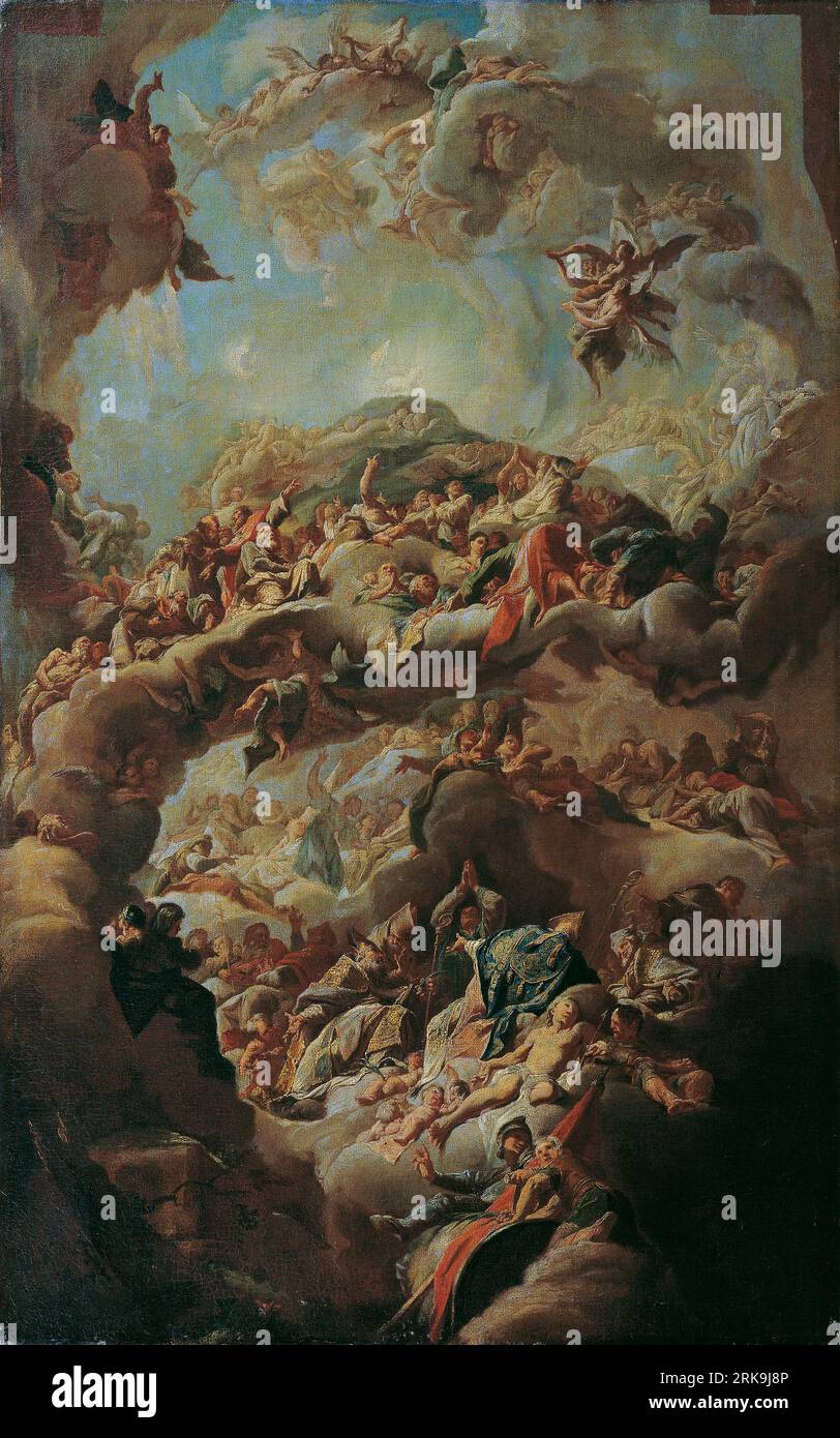Die Anbetung des Lammes durch die 24 Ältesten zwischen 1748 und 1750 von Paul Troger Stockfoto