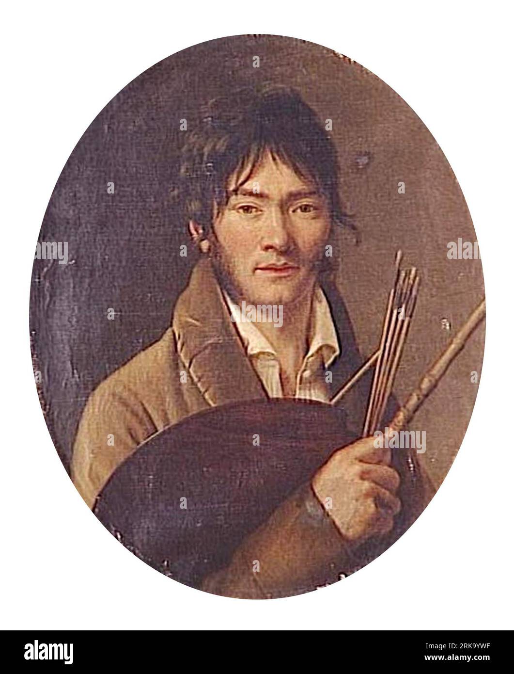 Selbstporträt des vierten Viertels des 18. Jahrhunderts-ersten Viertels des 19. Jahrhunderts von Henri-Francois Riesener Stockfoto