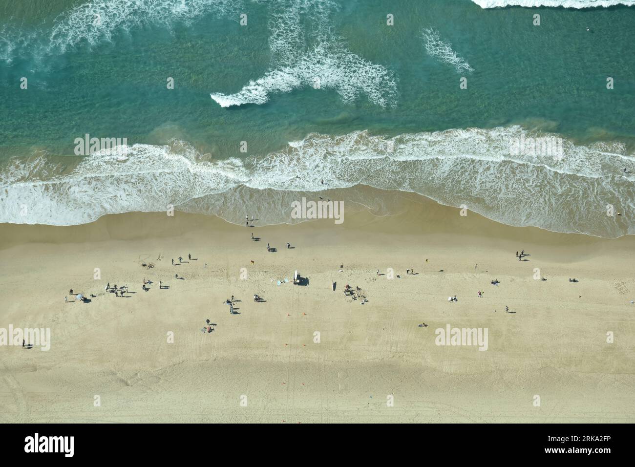 Blick aus der Vogelperspektive auf Gold Coast Beach, Australien Stockfoto
