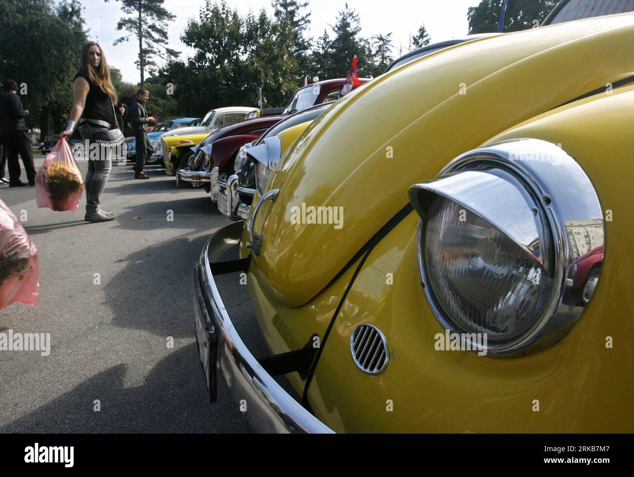Bildnummer: 54505840 Datum: 02.10.2010 Copyright: imago/Xinhua (101002) -- BELGRAD, 2. Oktober 2010 (Xinhua) -- Volkswagen Beetle Automobile werden im Rahmen einer Ausstellung vor dem Rathaus anlässlich des VW Beetle fest im Oktober und des dritten Jahrestages des Belgrader VW Beetle Vereins am 2. Oktober 2010 in Belgrad, Serbien, ausgestellt. Der Volkswagen Beetle, auch bekannt als Volkswagen Type 1, war ein Sparwagen des deutschen Automobilherstellers Volkswagen (VW) mit über 21 Millionen in seiner luftgekühlten Hinterradantrieb-Konfiguration. Schließlich seine Plattform Stockfoto