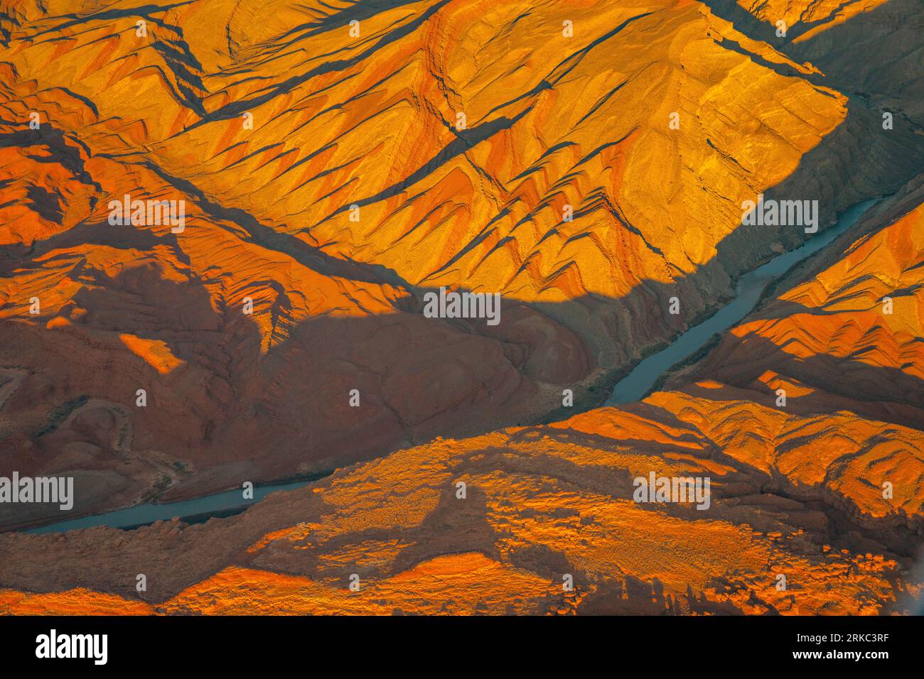 Formationen der Raplee Anticline, Navajo Rservation, Utah San Juan River Stockfoto