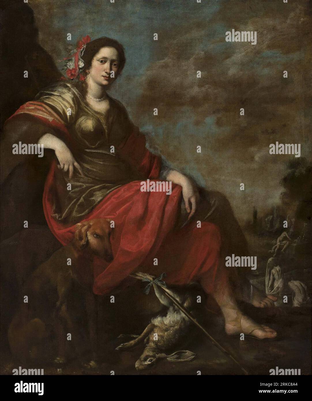 Diana the huntress second quarter of 17th century by Vincent Malo (I) Stockfoto