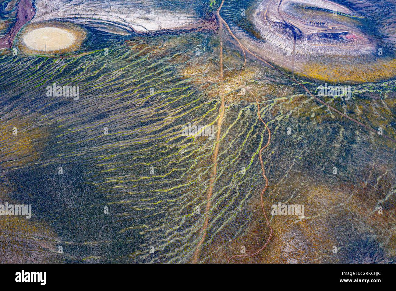 Vulkankrater, Island Highlands, Island, Stockfoto