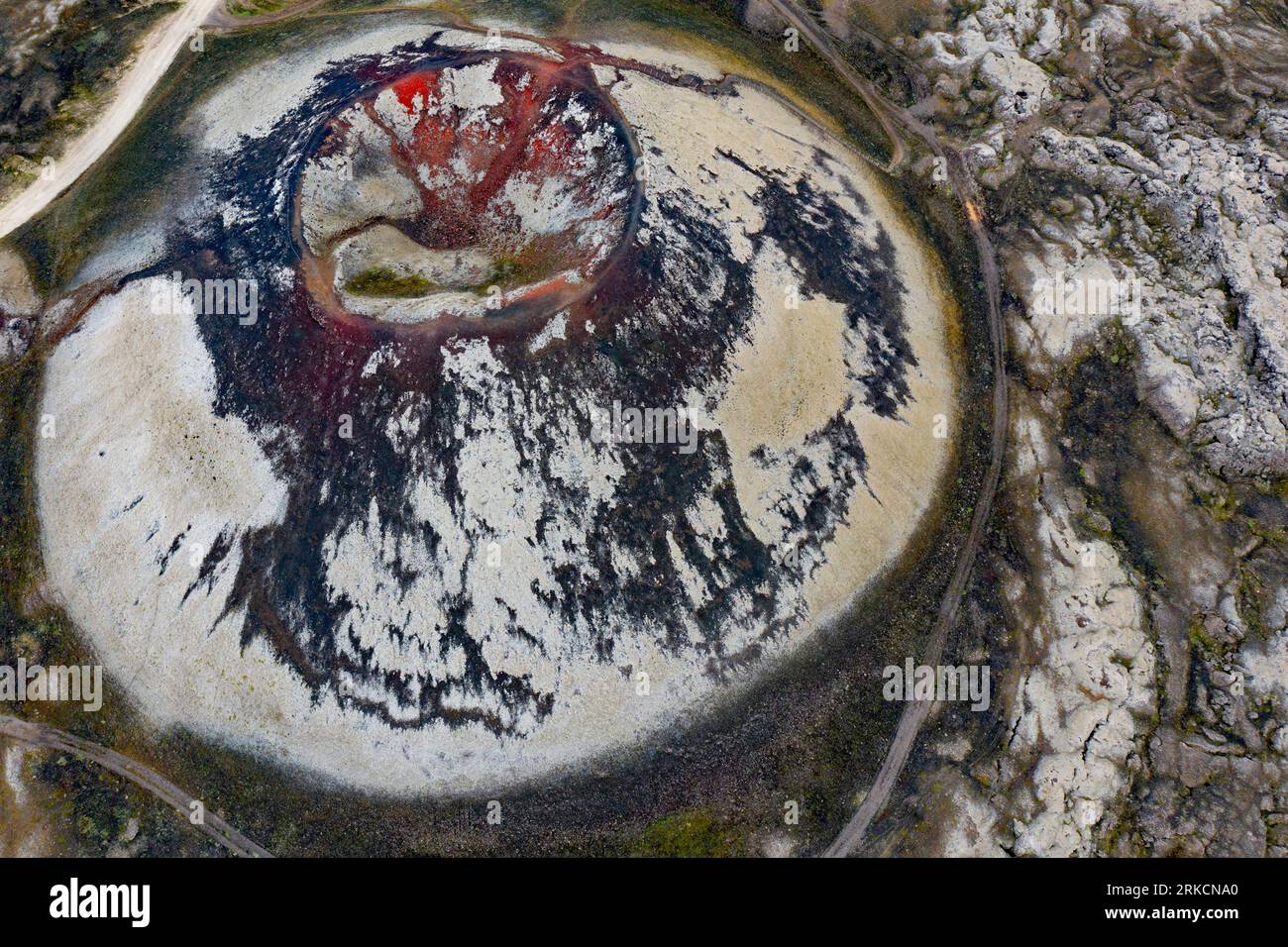 Vulkanischer Krater, Island Highlands, Island Stockfoto