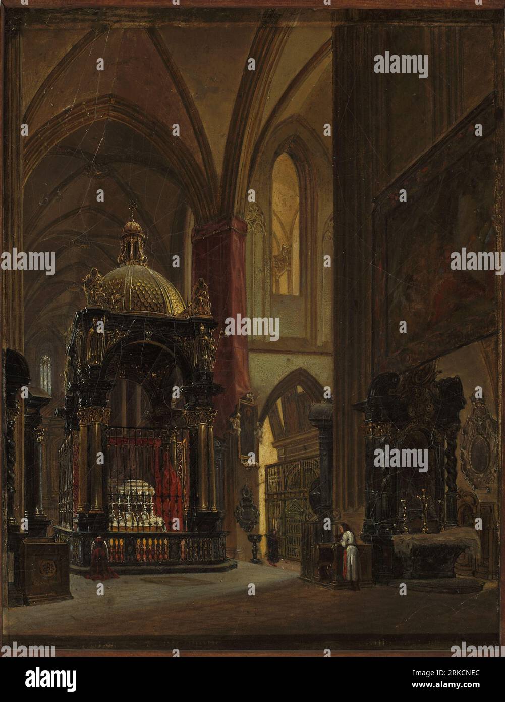 Interior of the Wawel Cathedral between 1870 and 1879 by Aleksander Gryglewski Stockfoto
