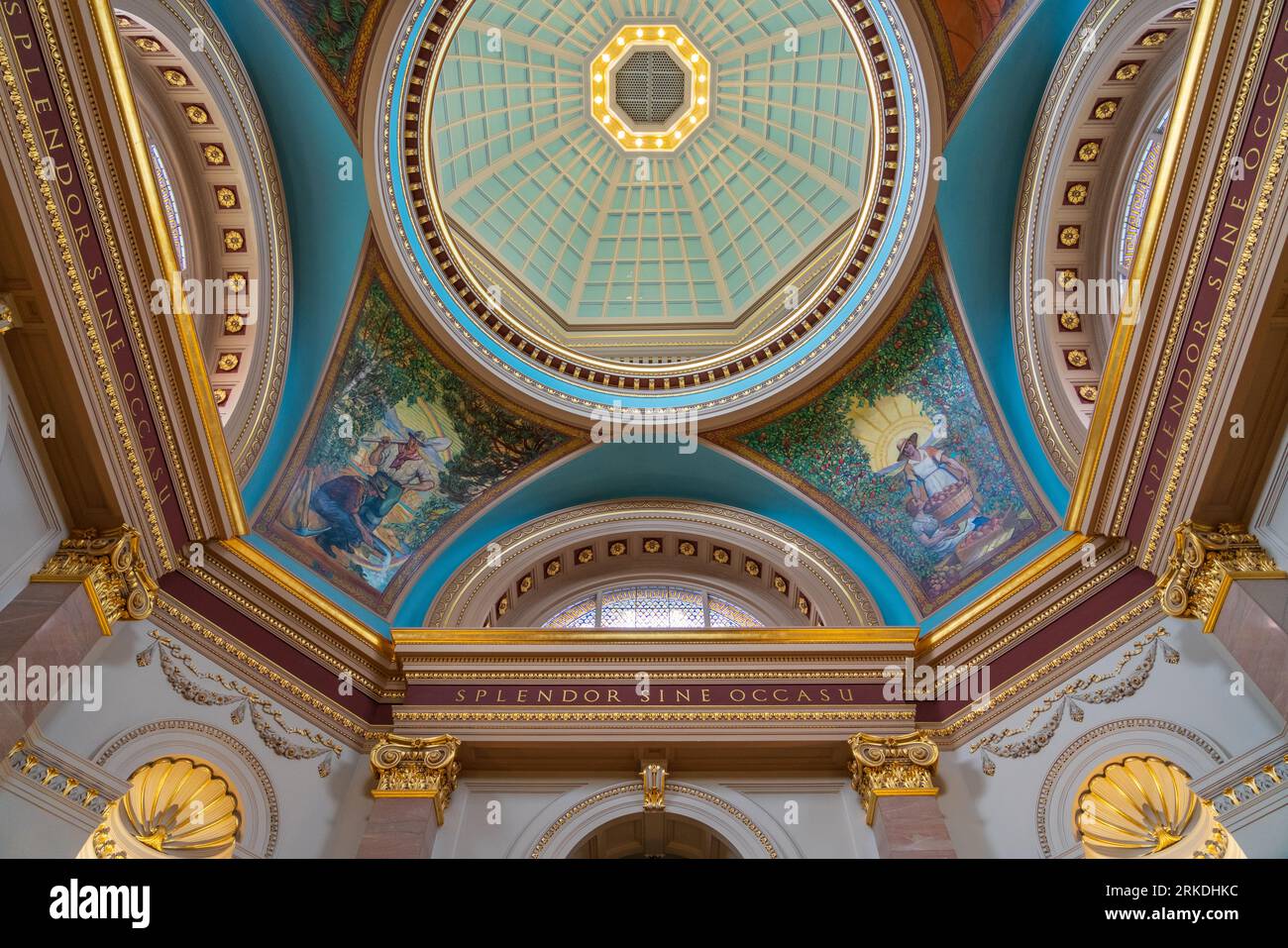 Innenarchitektur der öffentlichen Bereiche der BC Legislature in Victoria, British Columbia, Kanada. Stockfoto