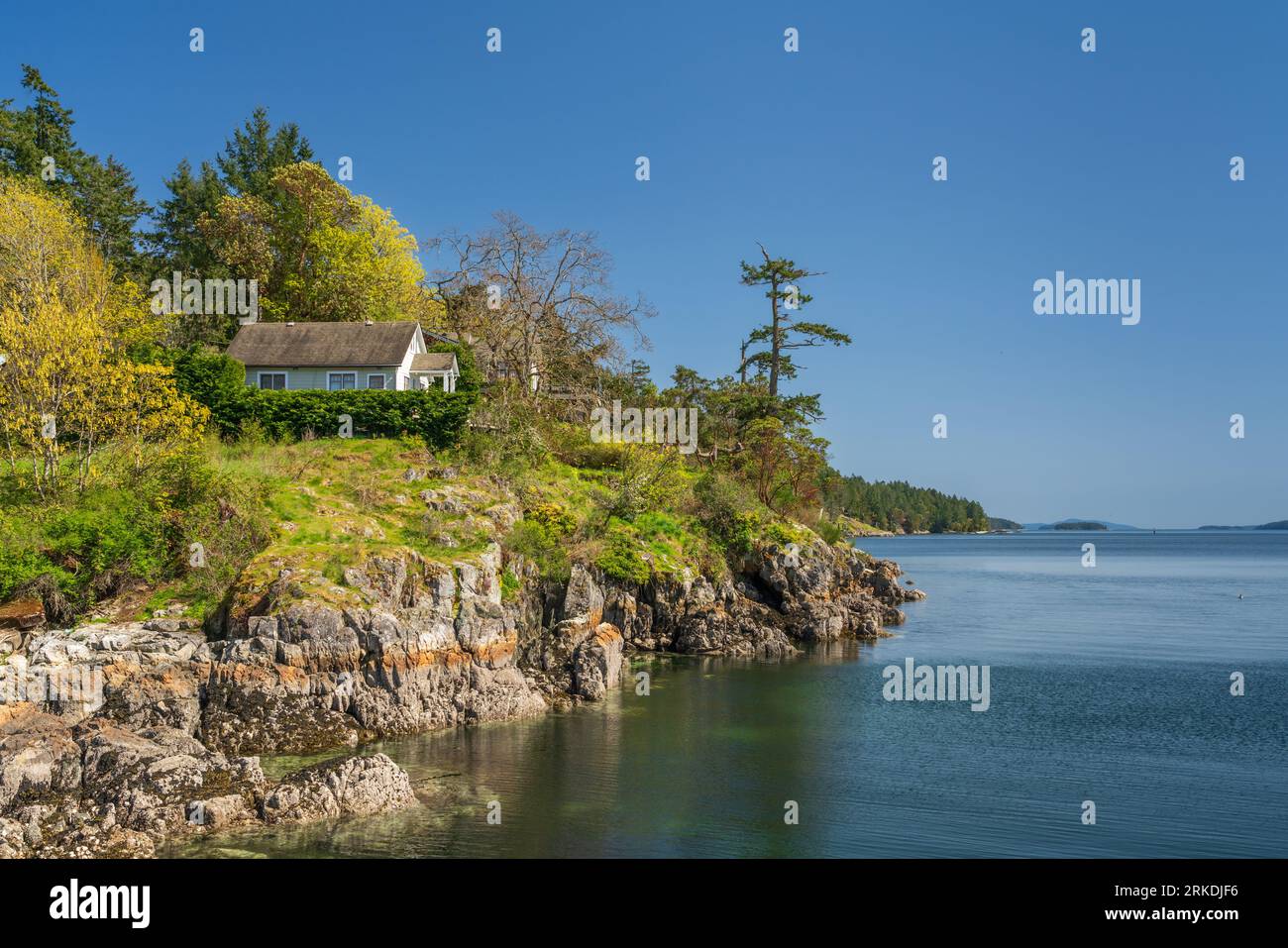Die malerische Küste von Saltspring Island, British Columbia, Kanada. Stockfoto