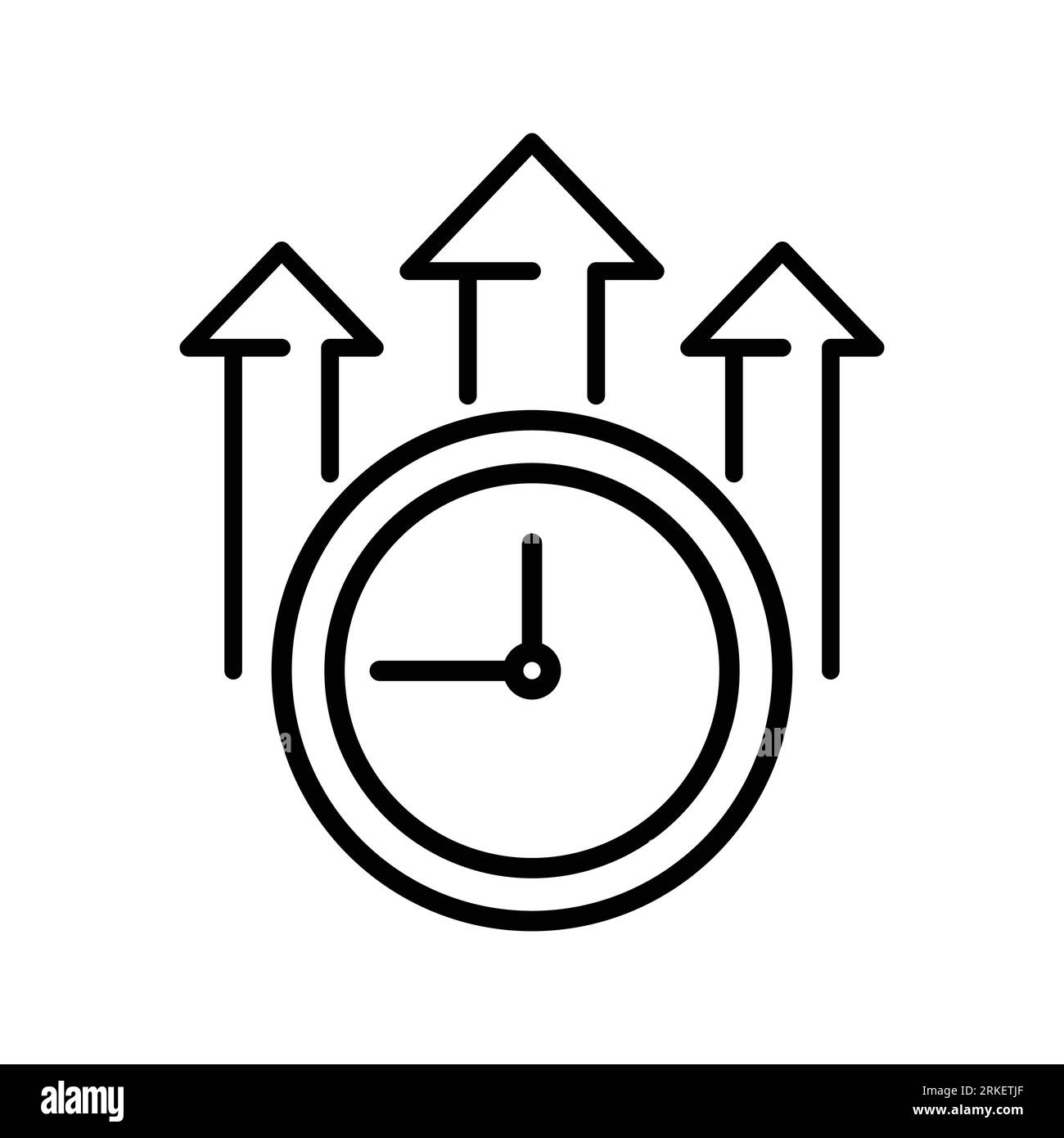 Symbol für Überstundenposition, lange Arbeitszeit Stock Vektor