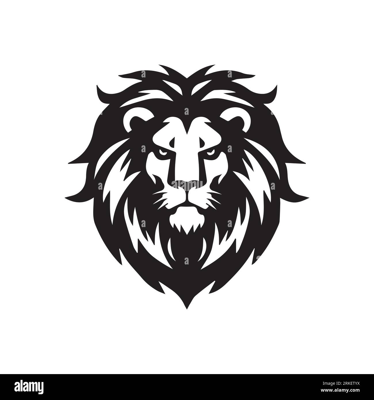 Logo der Löwenmähne Stock Vektor