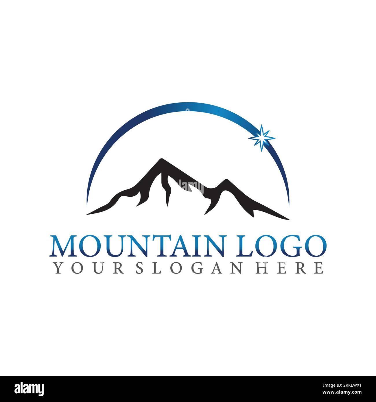 mountain logo with vintage style in vector illustration Stock Vektor
