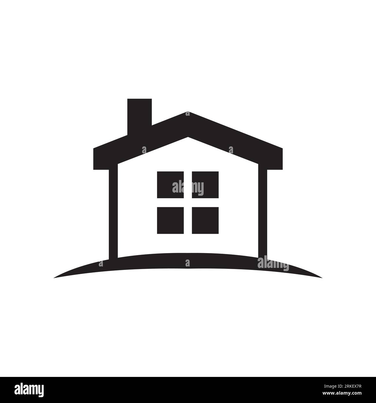 Home-Symbol. Haus. Immobilien. Immobilienmarkt. Vektorsymbol isoliert auf weißem Hintergrund. Stock Vektor