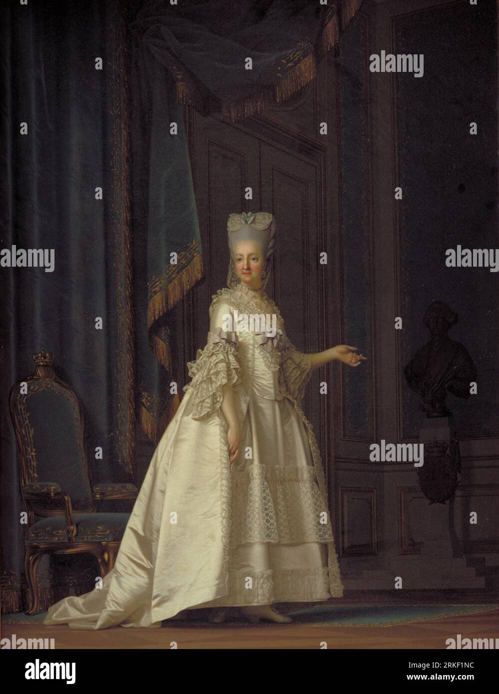 Die Königin Juliane Marie von Dänemark 1778 von Vigilius Eriksen Stockfoto