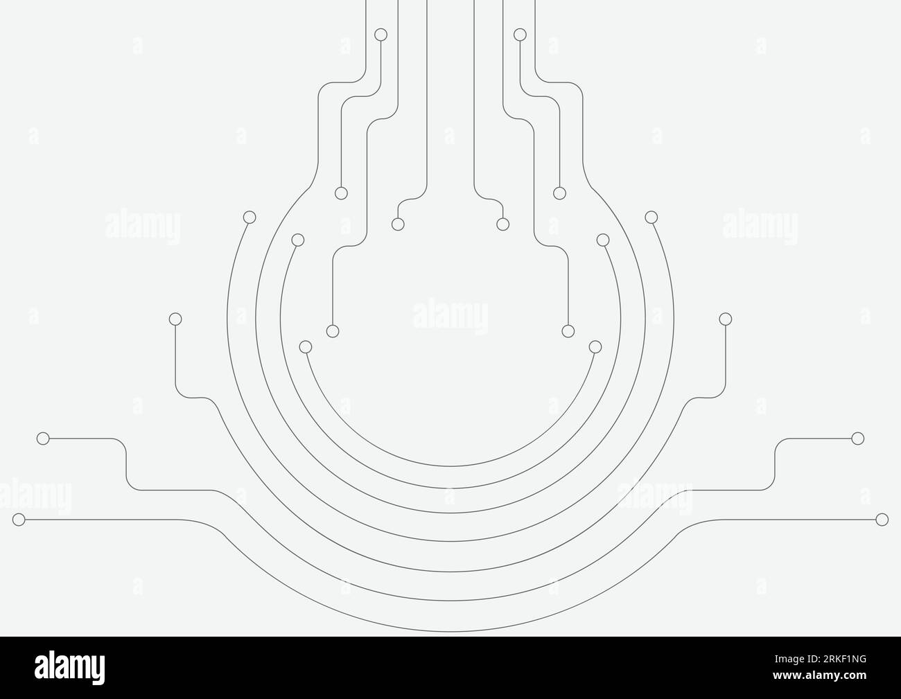 Abstrakter grauer Leiterplattenhintergrund mit Chip-Technologie. Vektordesign Stock Vektor