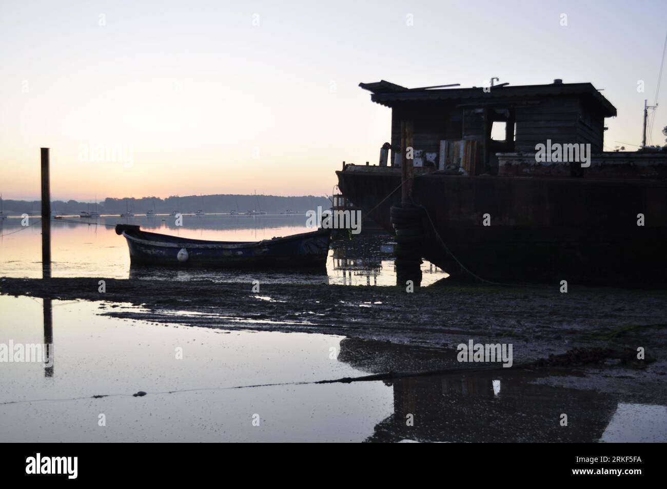 Dawn on Pin Mill on the River Orwell, Suffolk, England, Vereinigtes Königreich Stockfoto