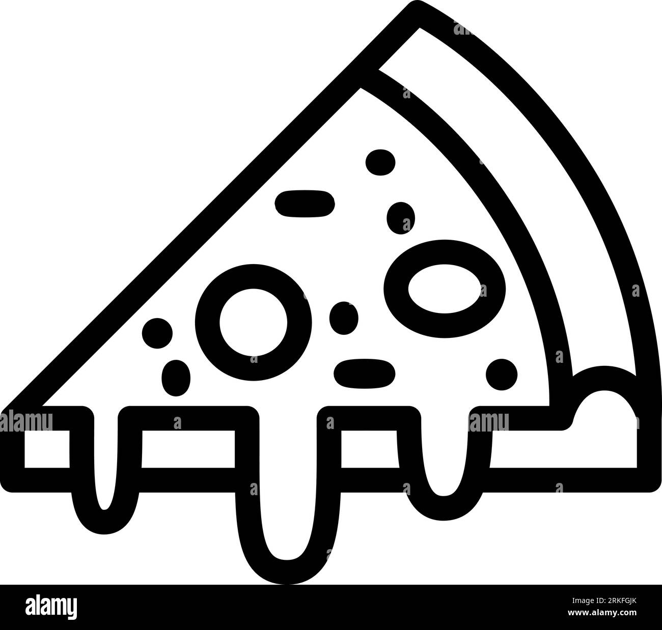 Symbol für Pizza-Linie als Symbol für Diner Stock Vektor