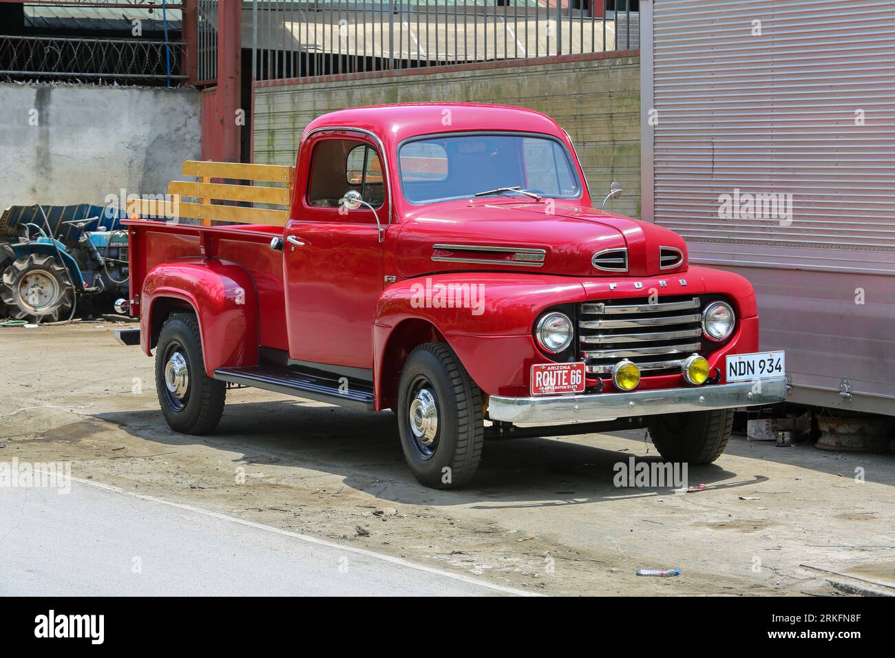 1949 Ford F3 PickupTruck, der von Amerikanern in den 1950er/60er