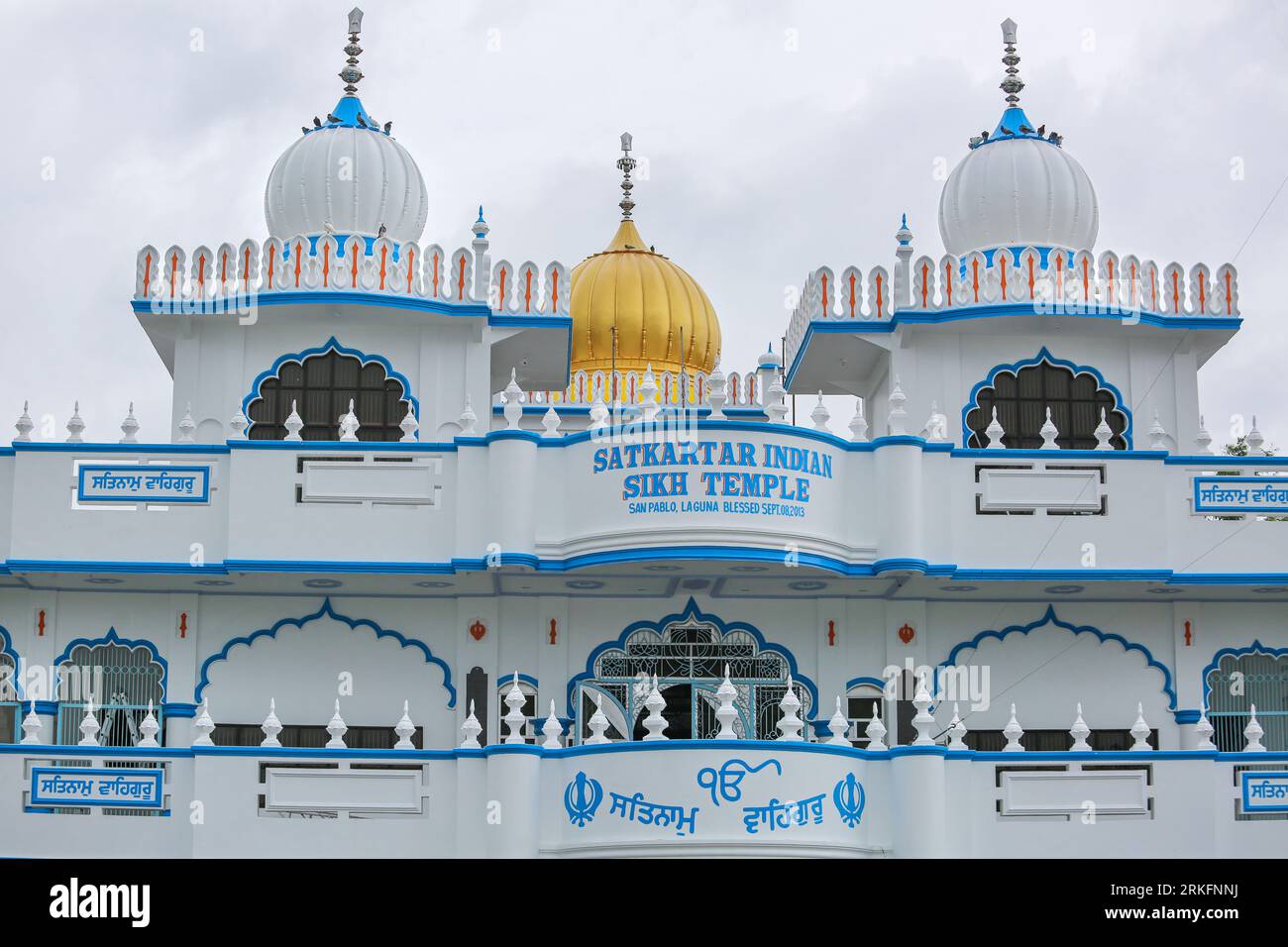 Der Sat Kartar Indian Sikh Temple begrüßt die philippinische indische Gemeinde in San Pablo Laguna, Sikhs Gurdwara, Indianer philippinischer Abstammung, Philippinen Stockfoto