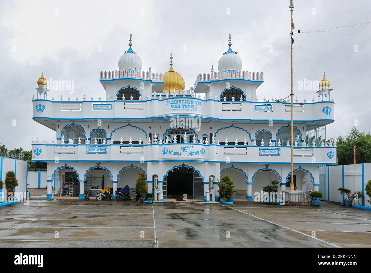 Der Sat Kartar Indian Sikh Temple begrüßt die philippinische indische Gemeinde in San Pablo Laguna, Sikhs Gurdwara, Indianer philippinischer Abstammung, Philippinen Stockfoto
