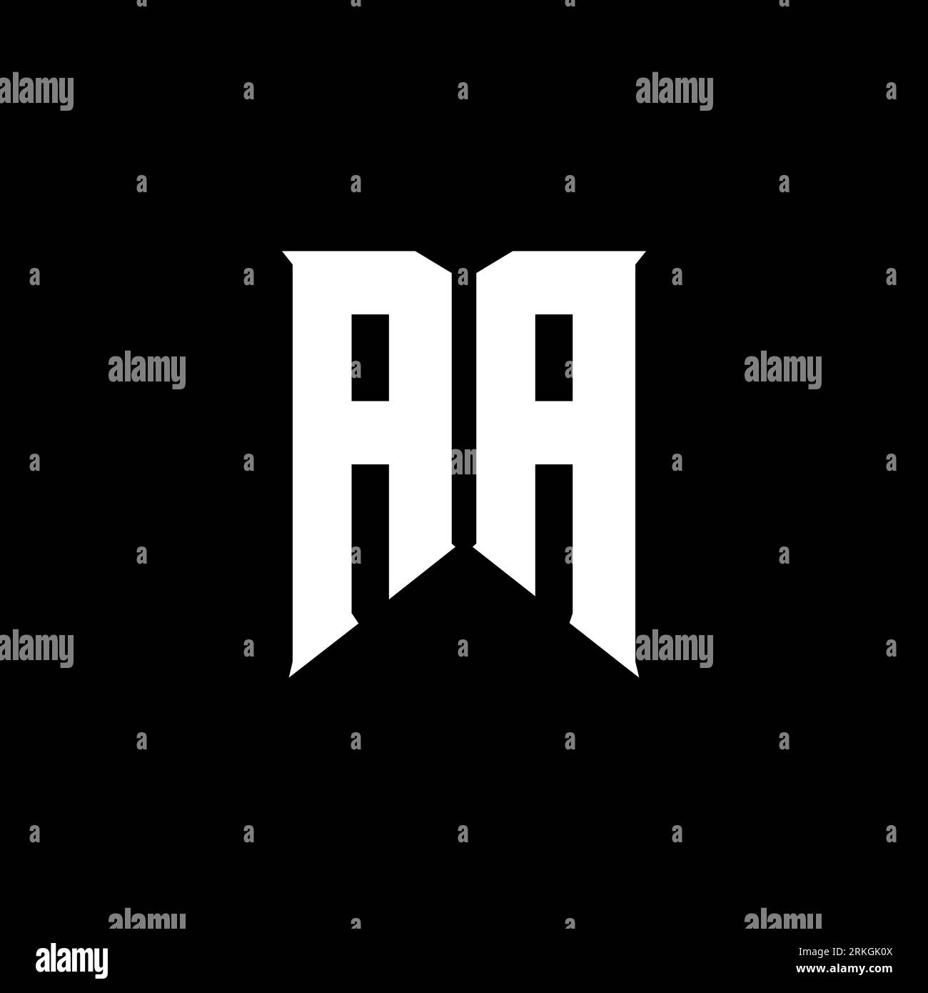 Design mit AA-Logo. Anfangsbuchstaben das Logo von AA Gaming für Technologieunternehmen. Designvorlage für Tech Letter AA Minimal Logo. Ausführung mit AA-Buchstaben V Stock Vektor