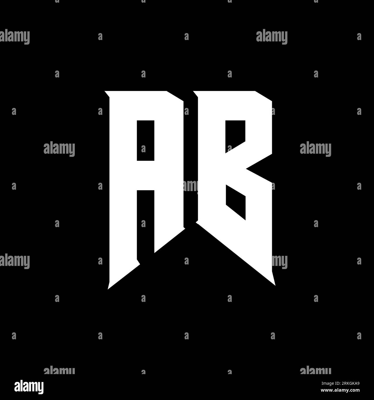 Ab Letter Logo Design. Anfangsbuchstaben ab Gaming Logo-Symbol für Technologieunternehmen. Tech Letter ab Minimal Logo-Design-Vorlage. Ab Letter Design V Stock Vektor
