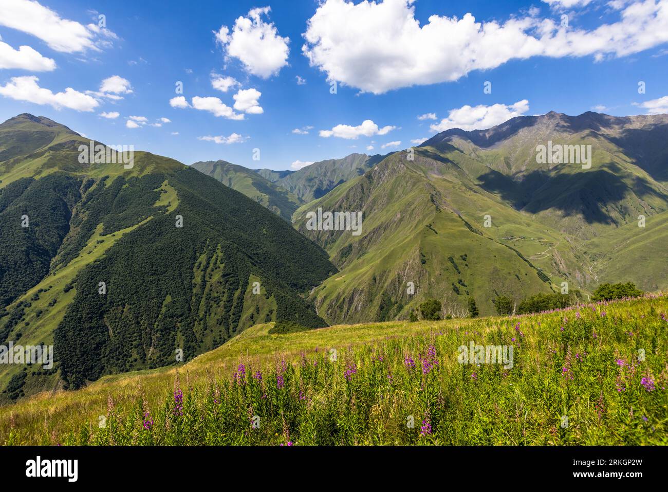 Wandern im hohen Kaukasus. Ardoti, Georgia Stockfoto