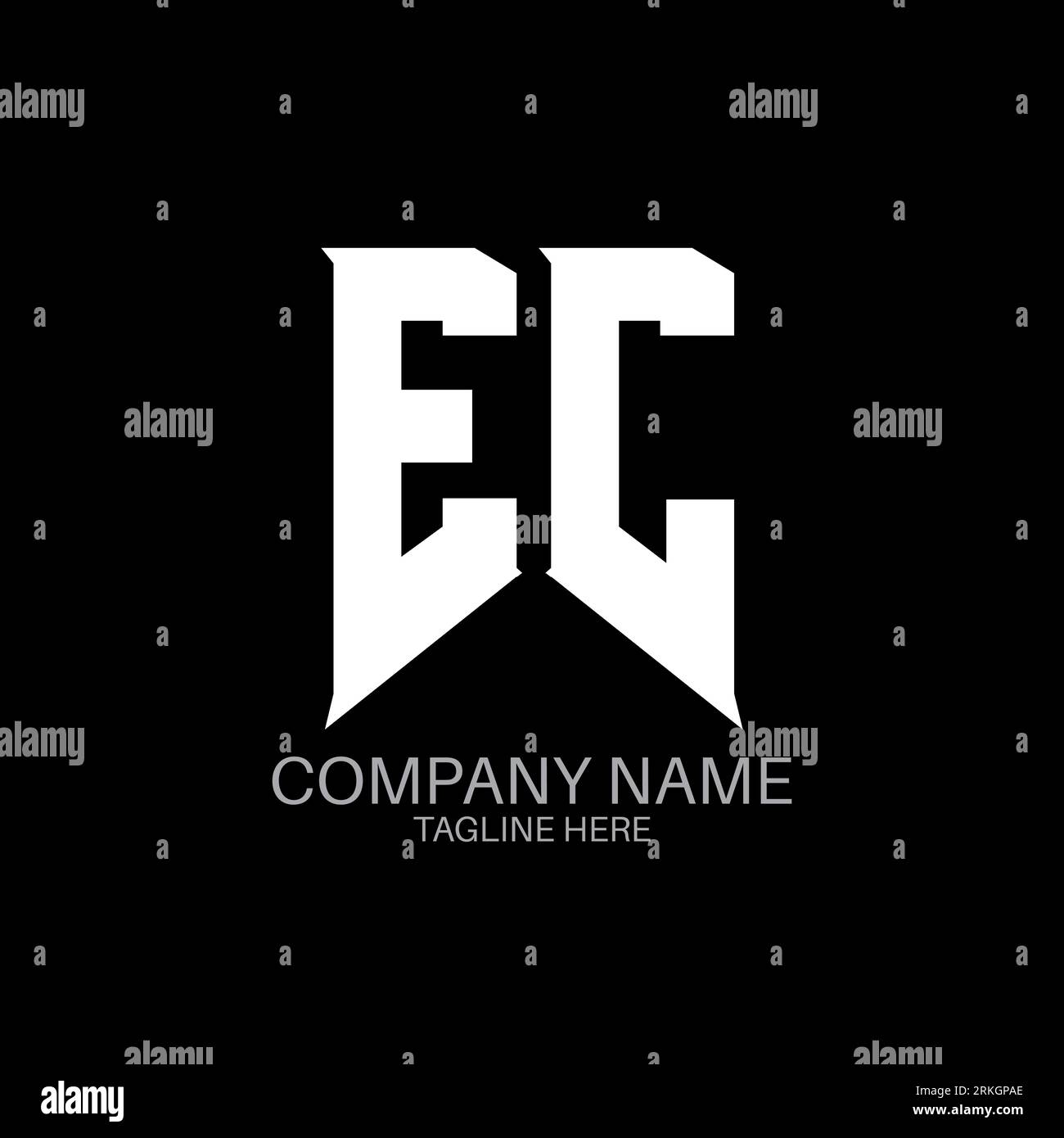 Design des EC-Logos. Initialbuchstaben Logo-Symbol von EC Gaming für Technologieunternehmen. Design-Vorlage für Tech Letter EC Minimal Logo. EC-Letter-Design V Stock Vektor