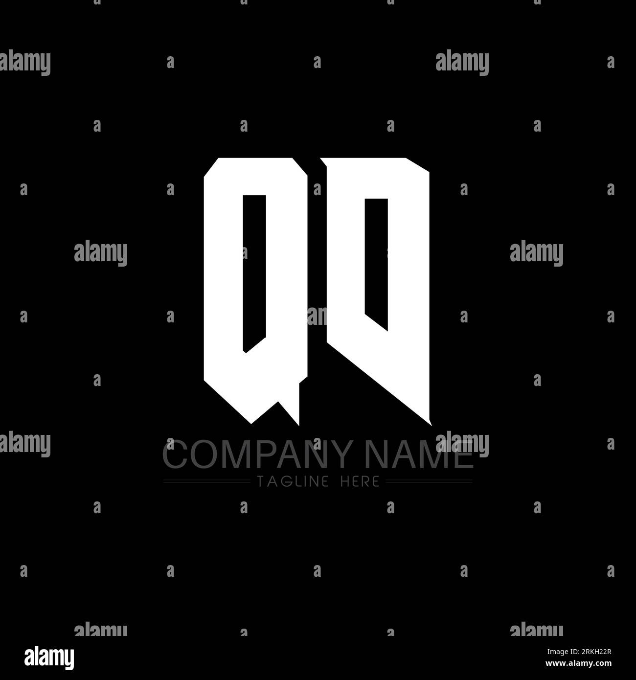 QD-Logo-Design. Initial Letters QD Gaming Logo-Symbol für Technologieunternehmen. Designvorlage für Tech Letter QD Minimal Logo. QD Letter Design V Stock Vektor