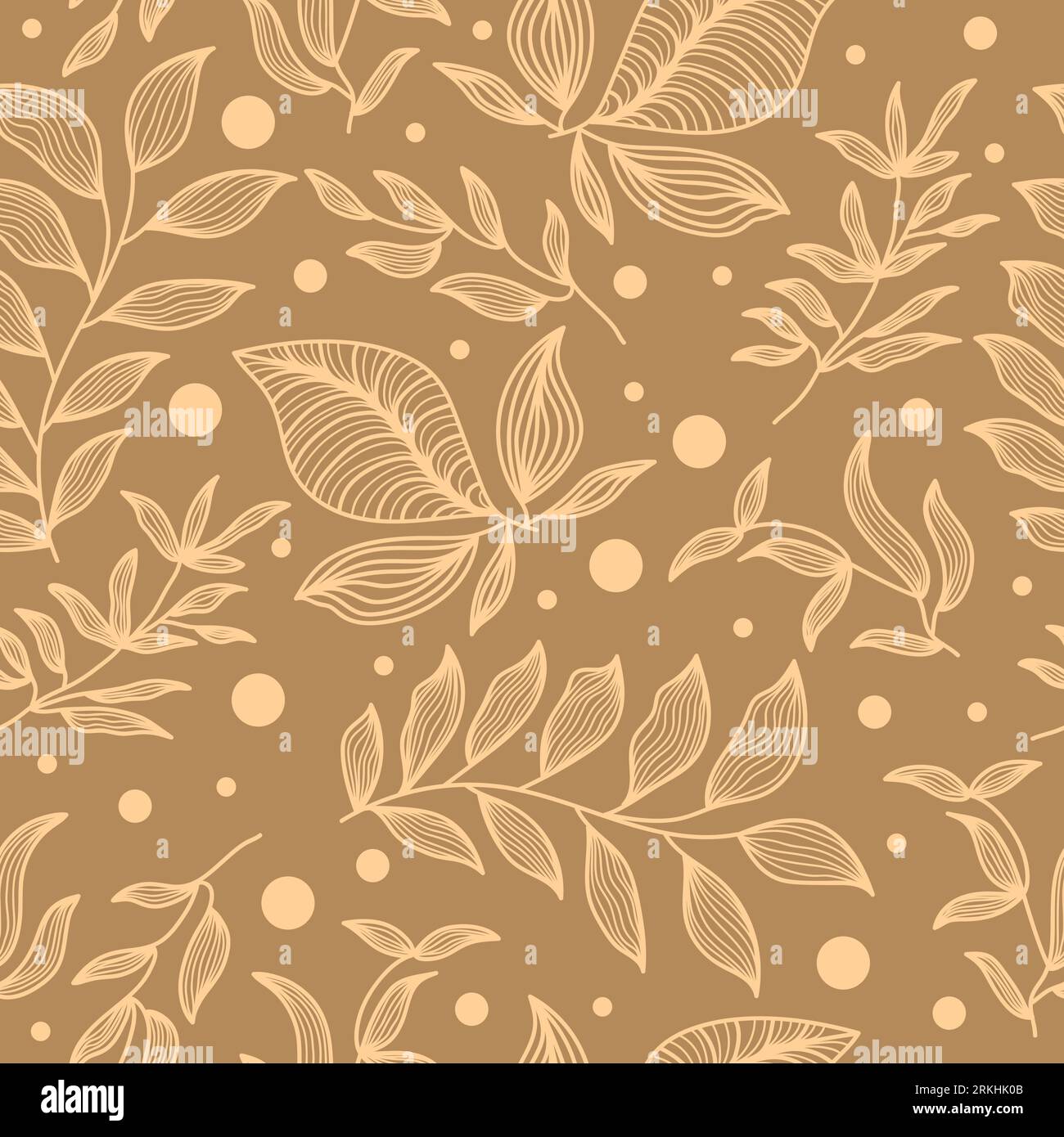 Elegantes und minimalistisches Blumenmuster im Linienstil. Hand gezeichnetes nahtloses Blumenmuster für Mode, Wallpaper, Geschenkpapier, Hintergrund, Druck Stock Vektor