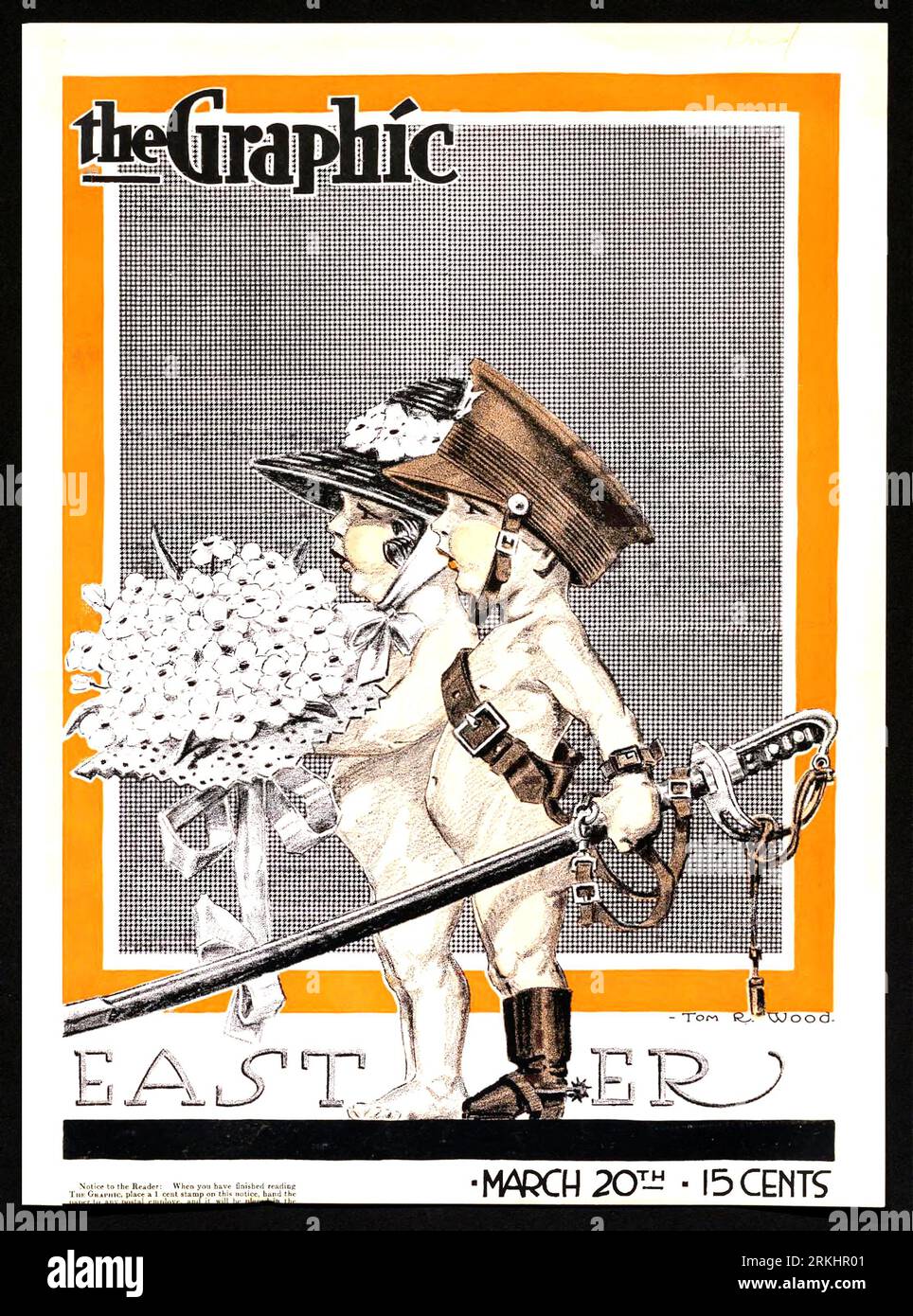 Tom R Wood – The Graphic – Cover Art des American Magazine – 1918 Stockfoto