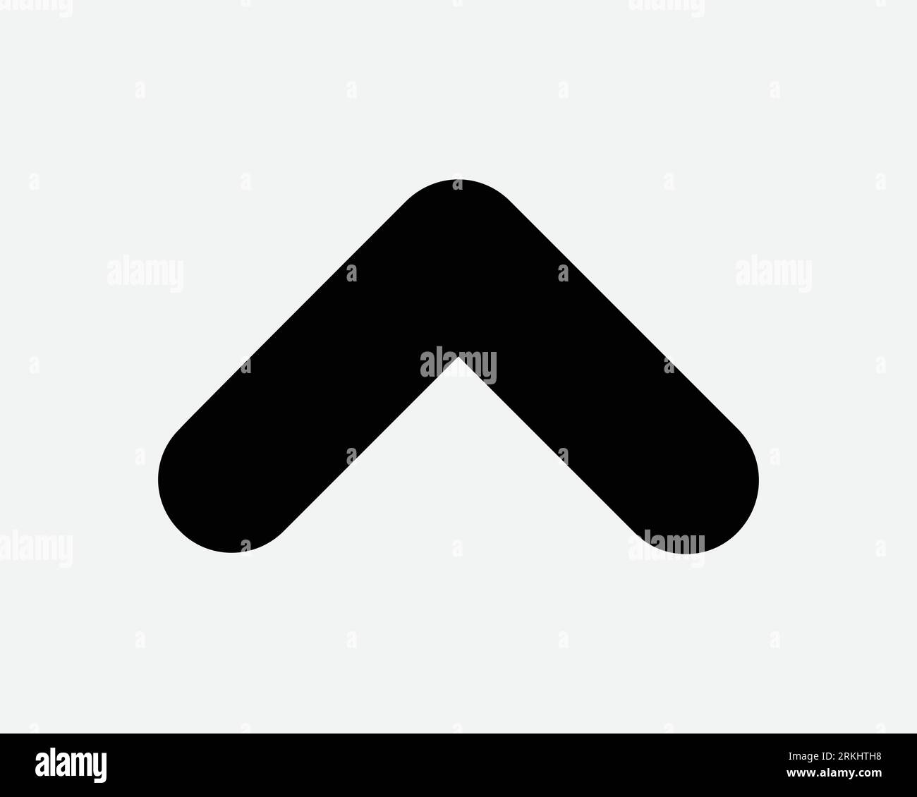 Pfeil-Nach-Oben-Symbol Norden-Nach-Oben Einstiegspfad Eingeben Navigationsposition Zeiger-Punkt-Ausrichtung Hochladen Gestenstange Schwarz Form Vektorzeichen-Symbol Stock Vektor