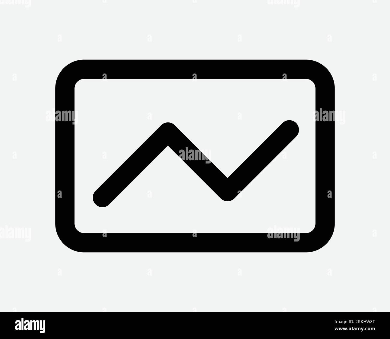 Liniendiagramm Symbol Diagramm Statistik Marktdaten Finanzdiagramm Wachstum Finanzbericht Aktienpreisdarstellung Schwarz Weiß Vektor Clipart Symbol Stock Vektor