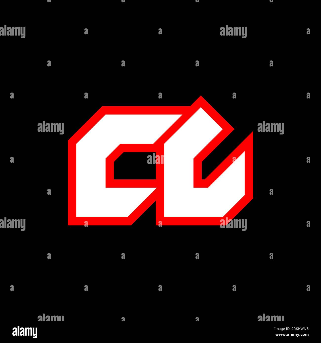 CL Logo-Design, anfängliches CL Buchstaben-Design mit Sci-fi-Stil. CL Logo für Spiele, E-Sport, Technologie, Digital, Community oder Business. C L Sport Modern Ita Stock Vektor