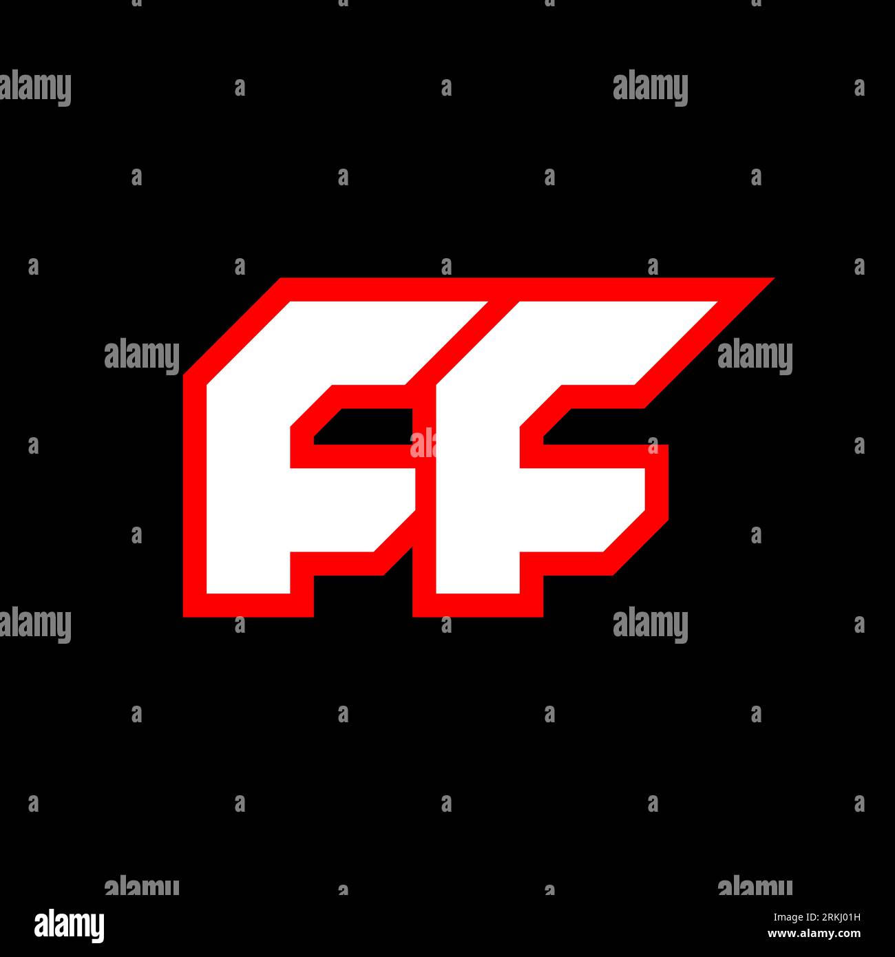 FF-Logo, anfängliches FF-Letter-Design mit Sci-fi-Stil. FF-Logo für Spiele, E-Sport, Technologie, Digital, Community oder Business. F F Sport Modern Ita Stock Vektor
