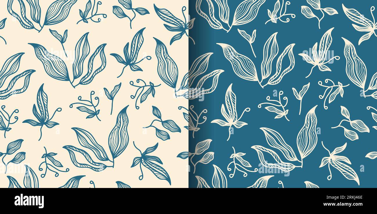 Hand Drawn Tropical Flower Pattern. Floral Motif for Fashion, Wallpaper, Wrapping Paper, Background, Fabric, Textile, Apparel, and Card Design Stock Vektor
