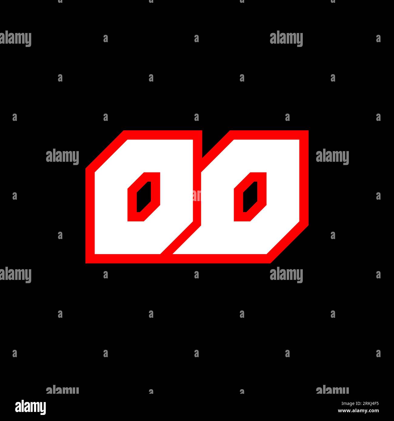 OD-Logo, anfängliches OD-Buchstabendesign im Sci-fi-Stil. OD-Logo für Spiele, E-Sport, Technologie, Digital, Community oder Business. O D Sport Modern Ita Stock Vektor