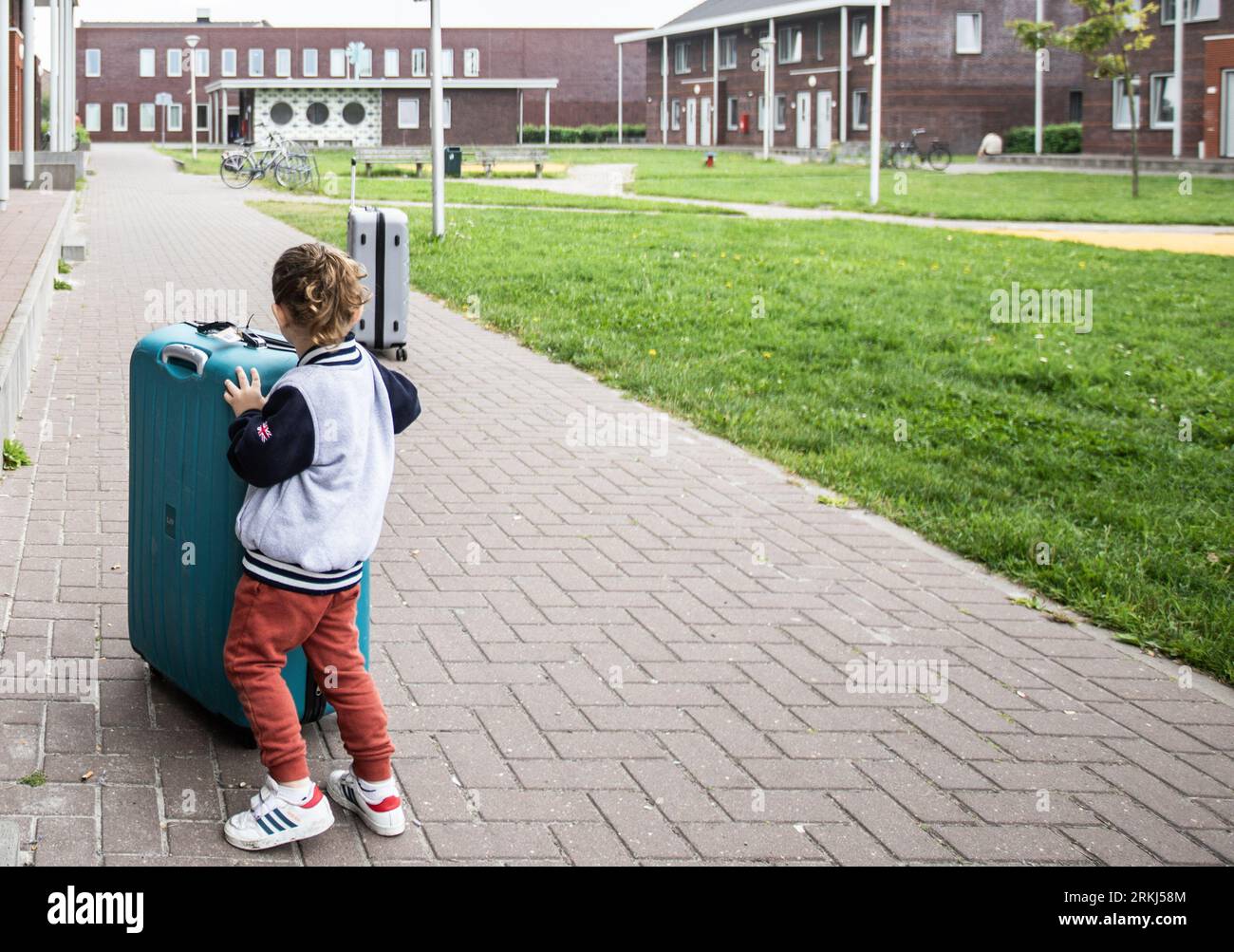 TER APEL - Flüchtlinge im COA-Empfangszentrum in Ter Apel. ANP EVA PLEVIER niederlande aus - belgien aus Stockfoto