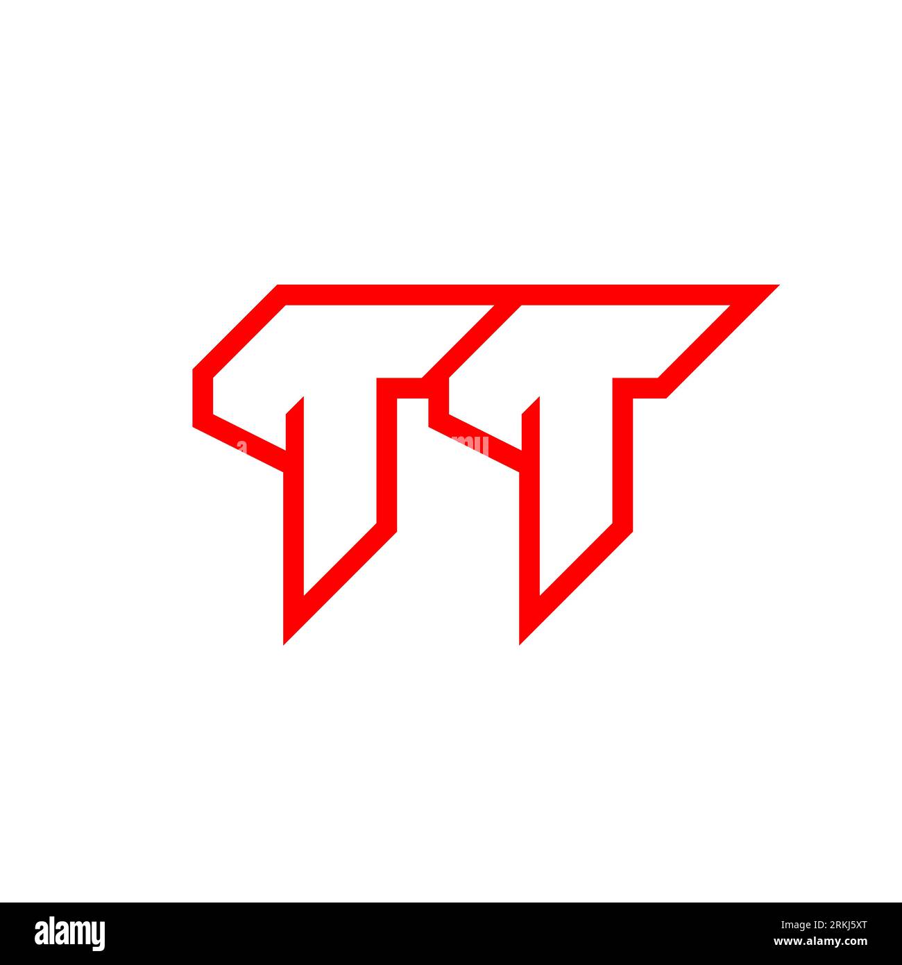 TT-Logo, anfängliches TT-Buchstabendesign im Science-fiction-Stil. TT-Logo für Spiele, E-Sport, Technologie, Digital, Community oder Business. T T Sport Modern Ita Stock Vektor
