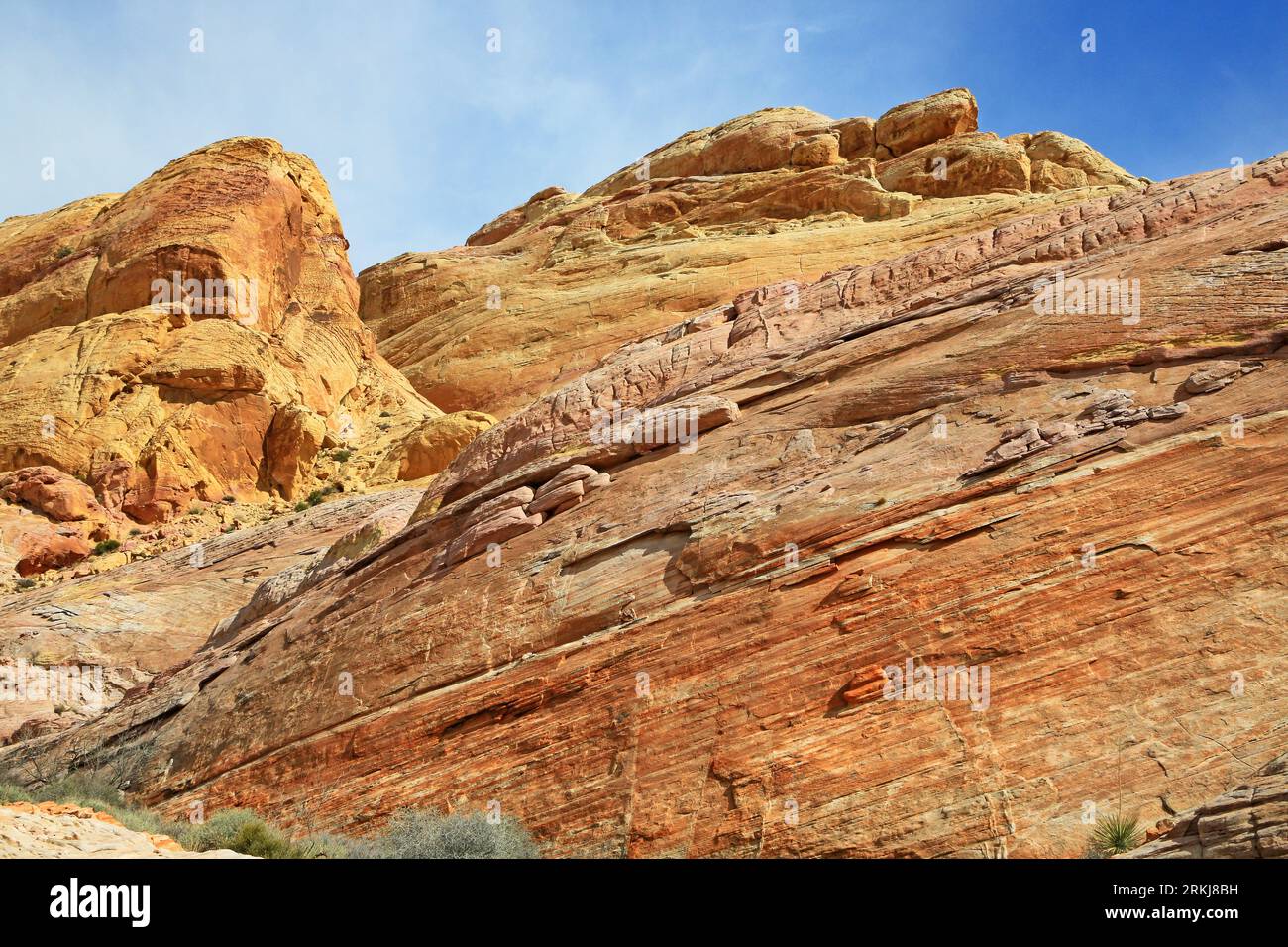 Farbenfrohe Klippen – Valley of Fire State Park, Nevada Stockfoto