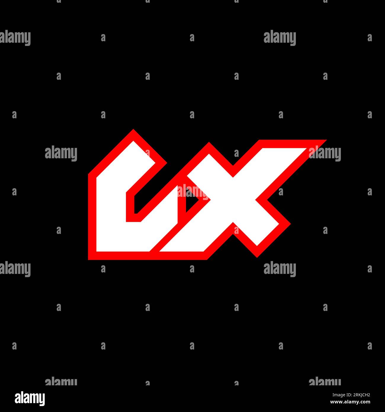 LX logo design, initial LX letter design with sci-fi style. LX logo for game, esport, Technology, Digital, Community or Business. L X sport modern Ita Stock Vektor