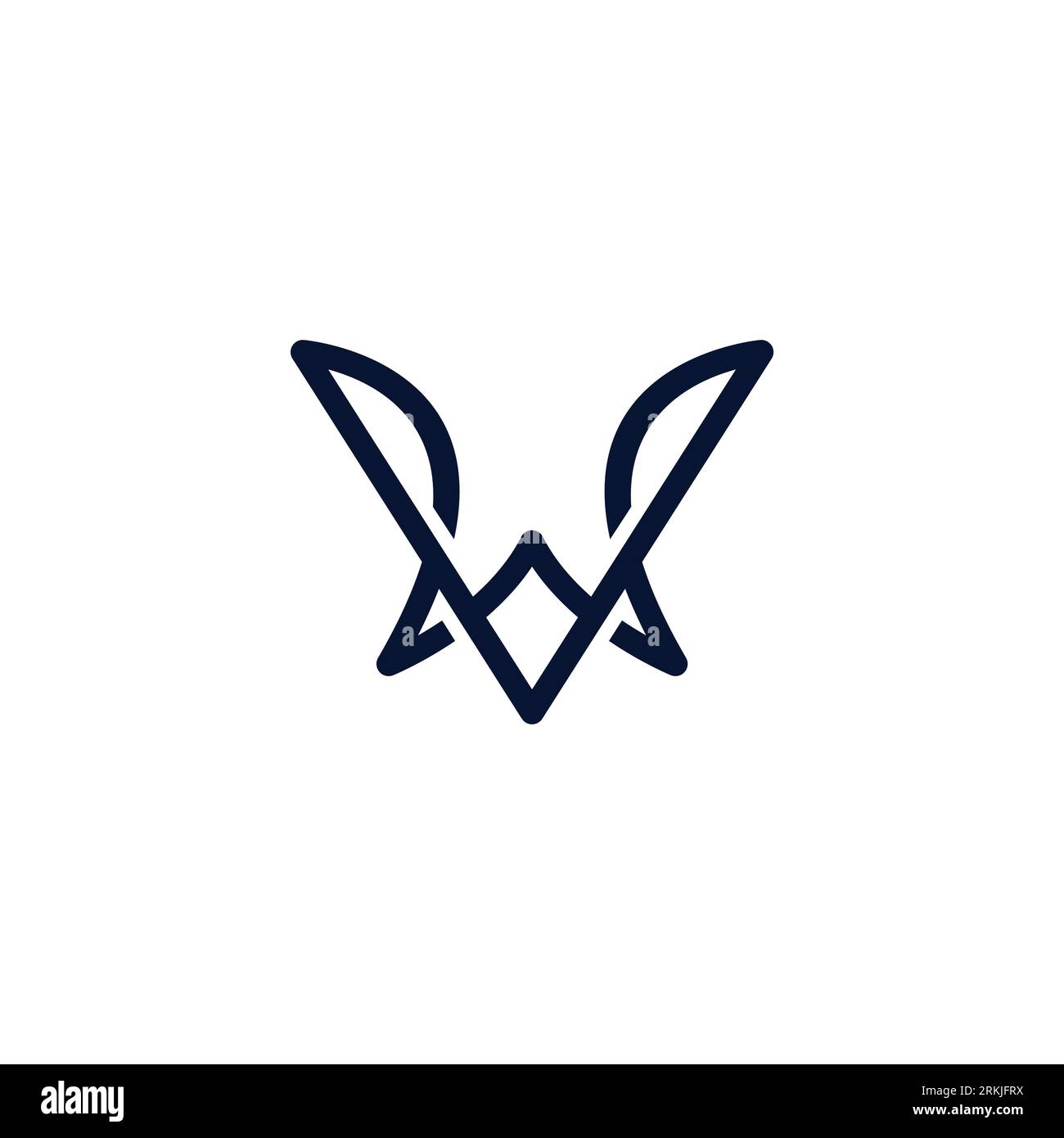 VW-Logo-Design. Design des Symbols „Letter WV“ Stock Vektor
