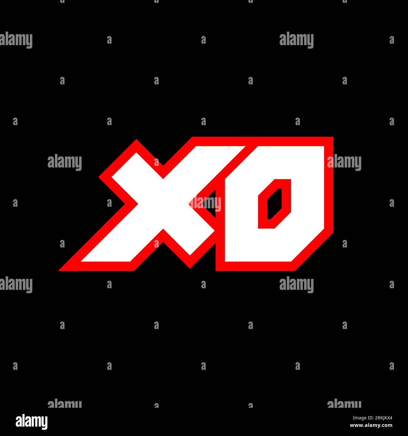 XO-Logo, anfängliches XO-Buchstabendesign im Sci-fi-Stil. XO-Logo für Spiele, eSport, Technologie, Digital, Community oder Business. X O Sport Modern Ita Stock Vektor