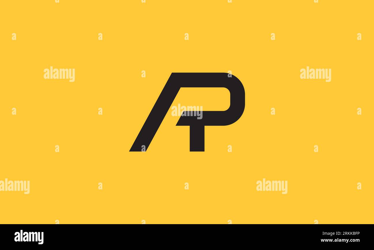 Creative Professional Trendy und Minimal Letter AP Logo Design im flachen Hintergrund Farbe, Initial Based Alphabet Icon Logo im editierbaren Vektor-Format Stock Vektor