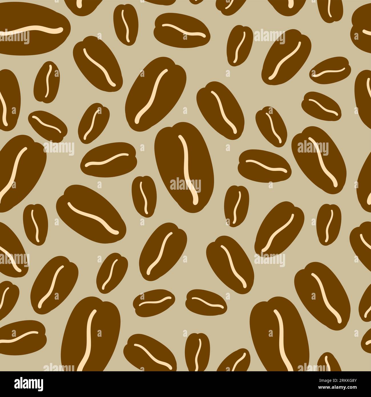 Brown coffee beans poster isolated on grey background. Stock Vektor
